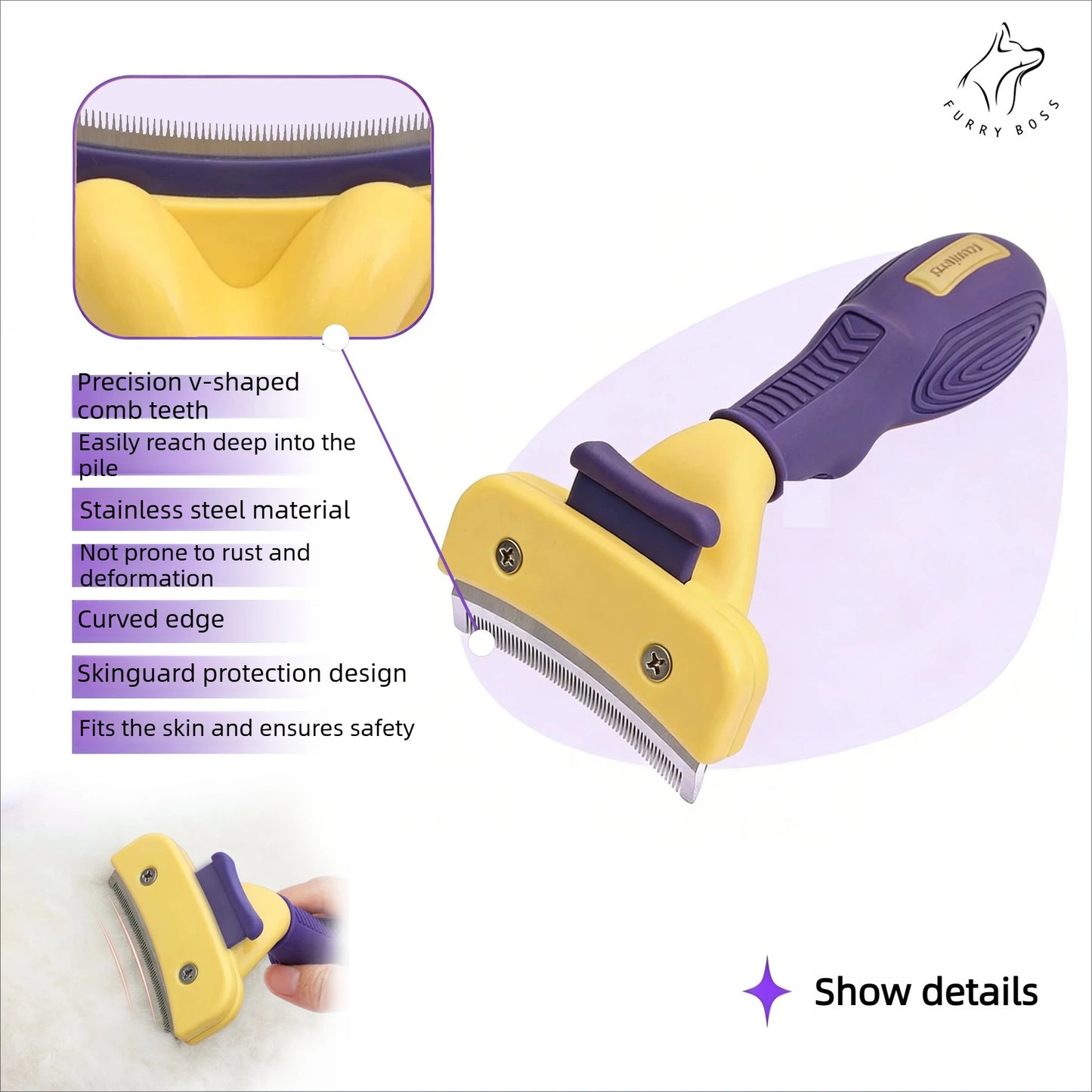 Pet Grooming Deshedding Comb