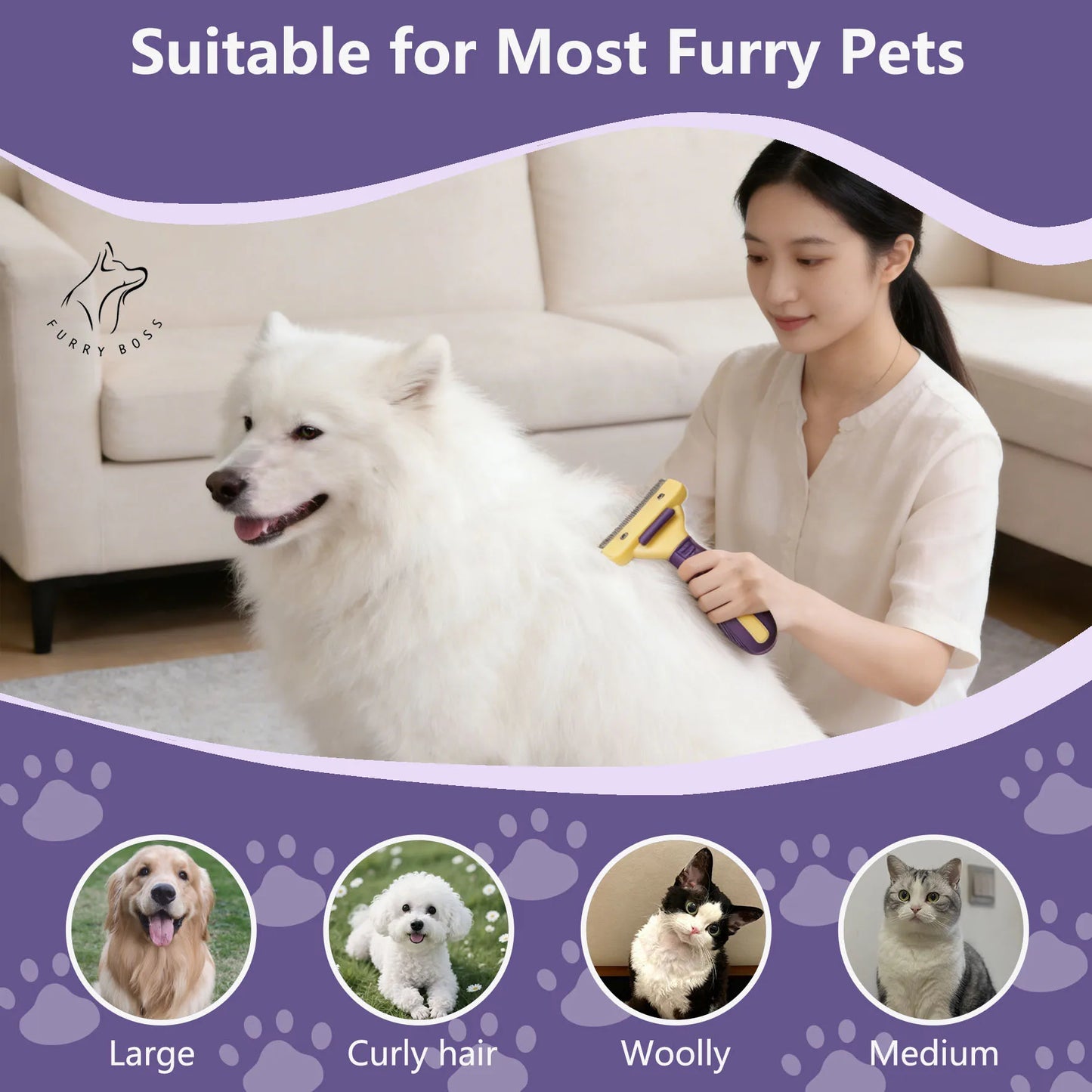 Pet Grooming Deshedding Comb