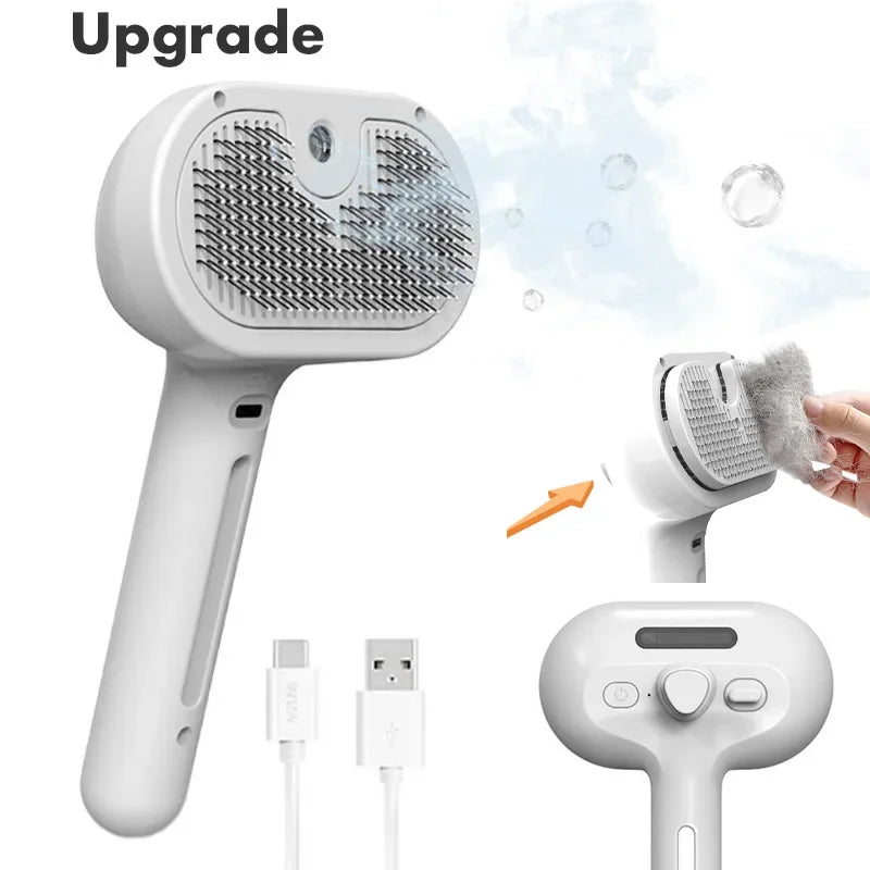 3-in-1 Pet Cleaning Steam Brush